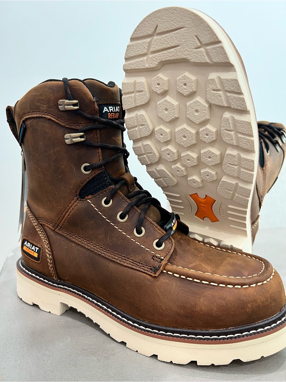 Ariat Brown Electrical hazard Work Boots 8” - Men’s size 7.5 d medium